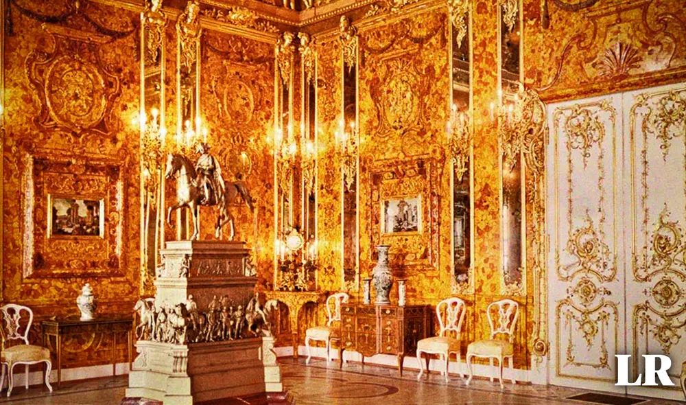 Así se veía la Cámara de Ámbar antes de ser saqueada en la Segunda Guerra Mundial. Foto: BBC Así se veía la Cámara de Ámbar antes de ser saqueada en la Segunda Guerra Mundial. Foto: BBC