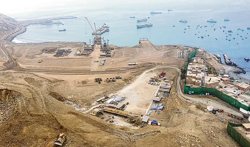 Chancay. Megapuerto tiene una inversión inicial de US$1.300 millones, con una proyección que supera los US$3.500 millones. Foto: difusión