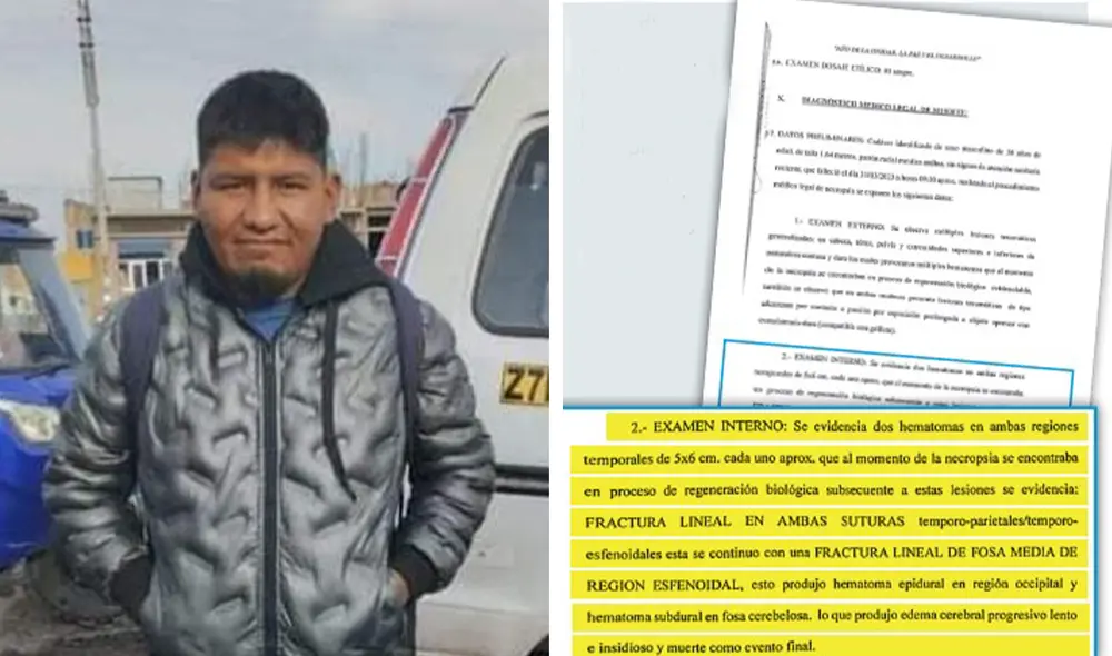 Documento revela que manifestante murió por múltiples golpes en la cabeza y otras partes del cuerpo. Foto: Composición LR / La República Documento revela que manifestante murió por múltiples golpes en la cabeza y otras partes del cuerpo. Foto: Composición LR / La República