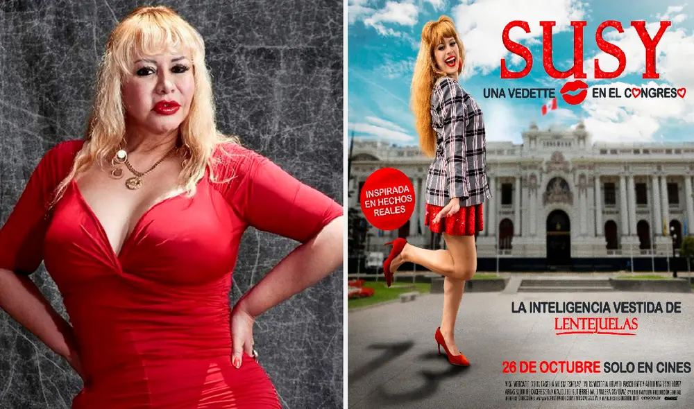 Susy Díaz consiguió un puesto como congresista en 1995. Foto: composición LR/Facebook/StarFilms