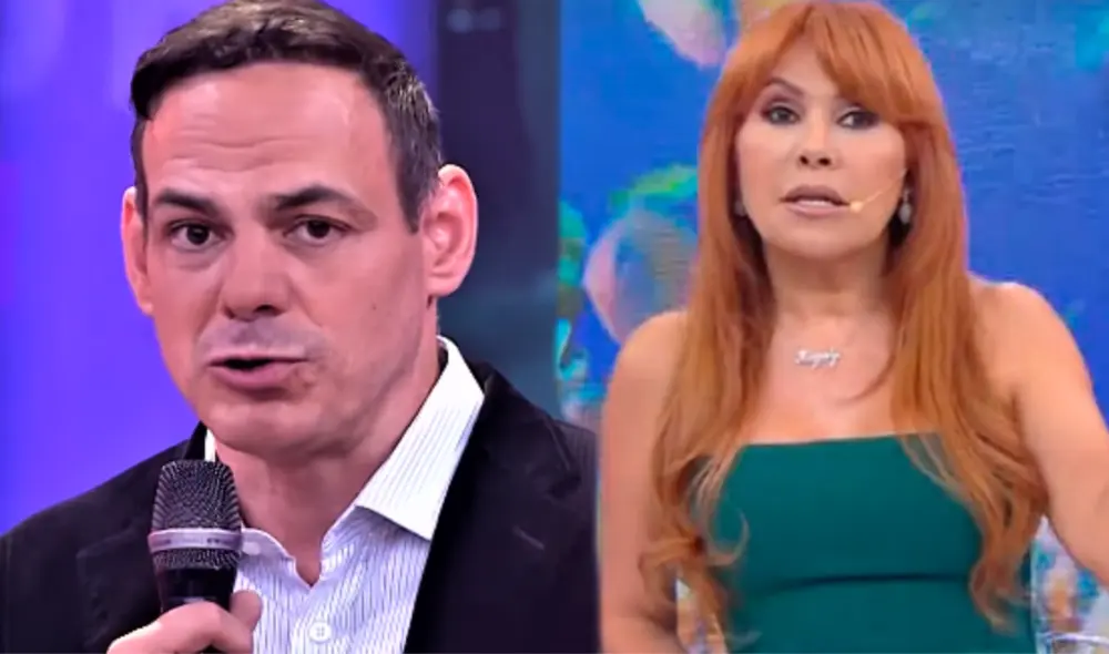 Magaly Medina se burló de Mark Vito por buscar pareja en televisión nacional. Foto: composición LR/América TV/ATV - Video: ATV Magaly Medina se burló de Mark Vito por buscar pareja en televisión nacional. Foto: composición LR/América TV/ATV - Video: ATV