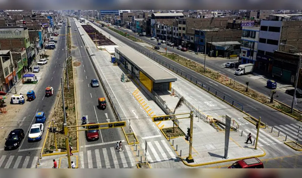 La ruta troncal del Metropolitano de Lima consta de 10,2 kilómetros que uniría Comas y Carabayllo. Foto: Perú construye