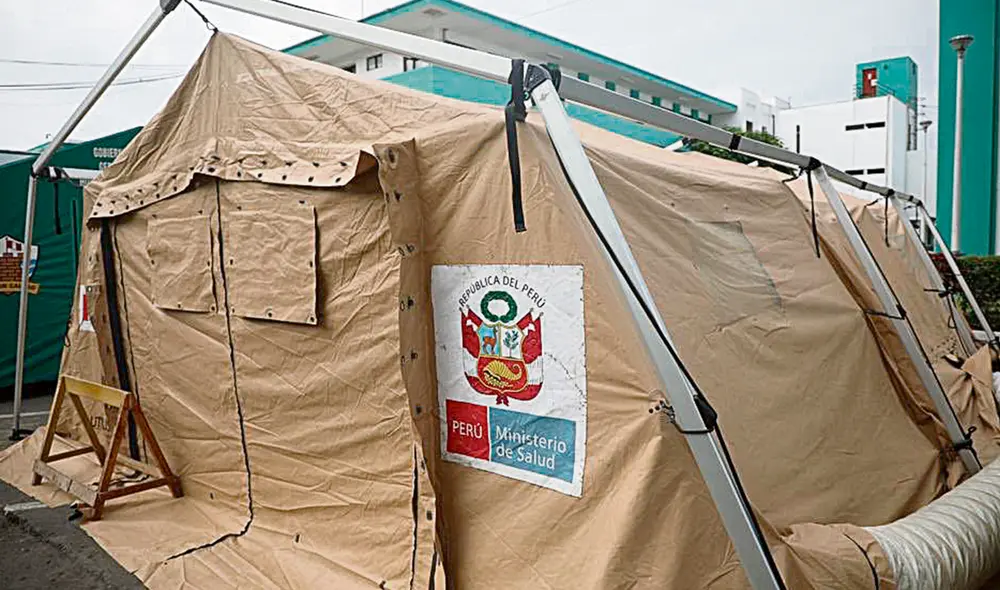 Importantes. Estas carpas sirven para atender a afectados. Foto: difusión