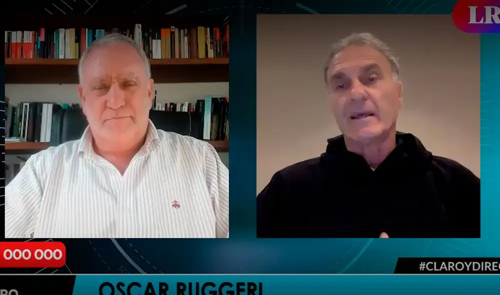 Augusto Alvaro Rodrich entrevistó a Oscar Ruggeri. Foto: 'Claro y Directo'