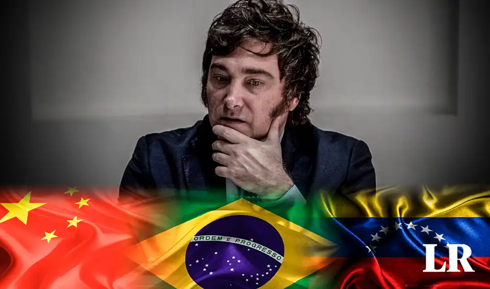 Javier Milei, anuncia que cortará lazos con Brasil, Venezuela, China, entre otros países que considera "comunistas". Foto: Composición de Fabrizio Oviedo/LR Javier Milei, anuncia que cortará lazos con Brasil, Venezuela, China, entre otros países que considera "comunistas". Foto: Composición de Fabrizio Oviedo/LR