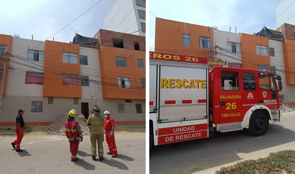 Los bomberos llegaron al lugar de los hechos. Foto: composición LR/Sergio Verde/La República - Video: Sergio Verde/La República