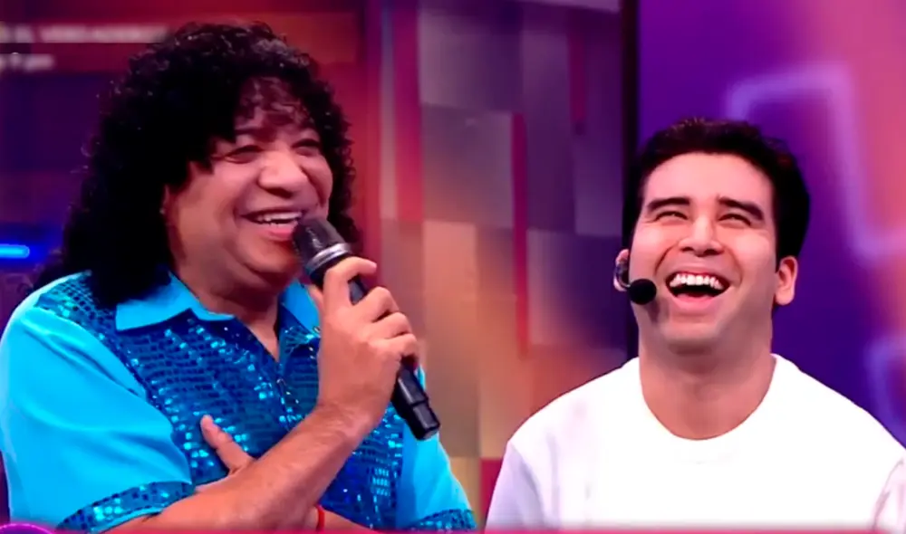 Carlos Vílchez presentó a su hijo en TV. Foto: captura/América TV - Video: América TV