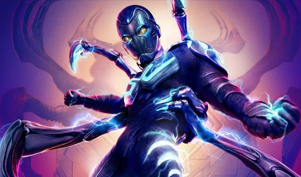 Luego que llegara a sus manos una antigua reliquia alienígena, Jaime Reyes adquirirá los poderes del ‘Blue Beetle’. Foto: Warner Bros. Pictures