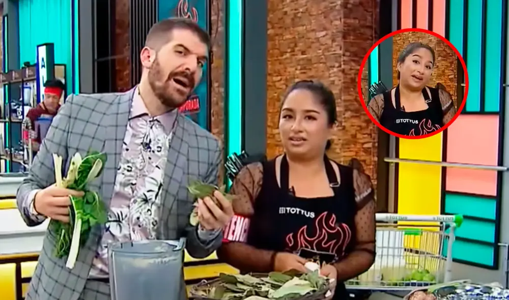 Peláez bromeó con la 'Herbolaria' en un nuevo episodio de 'El gran chef: famosos'. Foto: Composición LR / Captura Latina