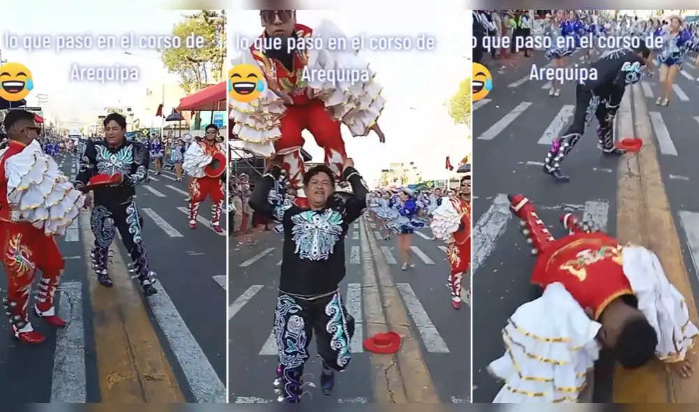 Escenas que dejó el corso de Arequipa. Foto: composición LR/@cielitokatita1 - Video: @cielitokatita1
