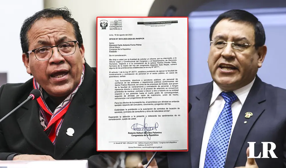 Legislador Sánchez se dirigió también a la Fiscalía y Transparencia Perú. Foto: composición de Fabrizio Oviedo/La República/Andina Legislador Sánchez se dirigió también a la Fiscalía y Transparencia Perú. Foto: composición de Fabrizio Oviedo/La República/Andina