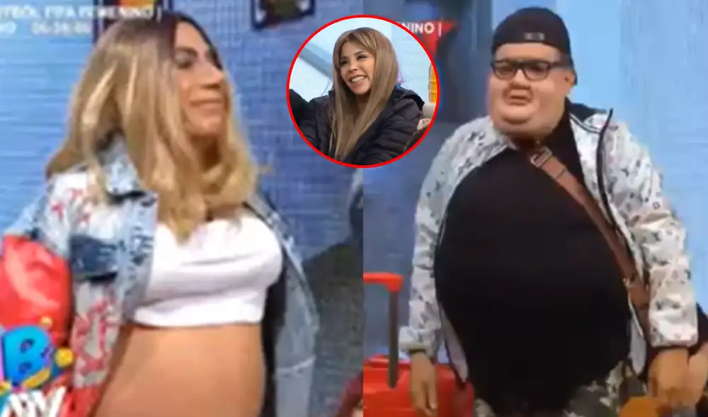 Gabriela Serpa se divirtió con la imitación de su ingreso al reality 'La casa de Mascaly'. Foto: composición LR/ATV - Video: ATV