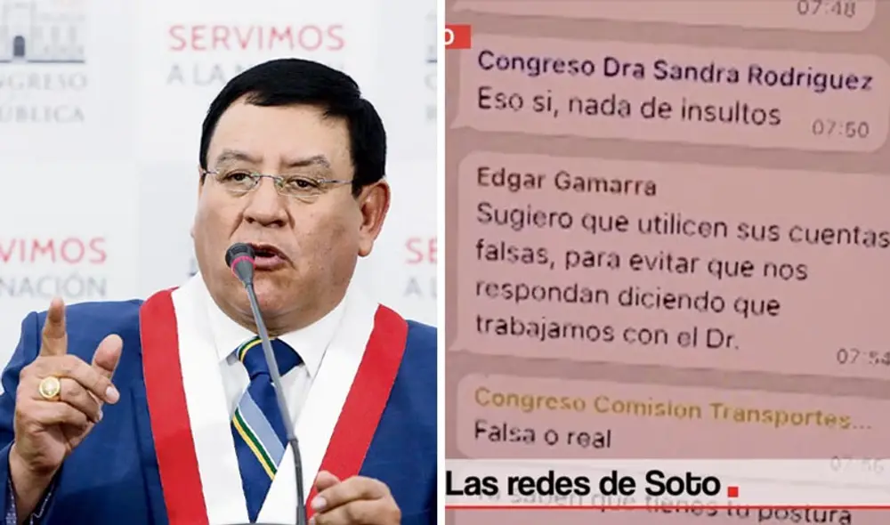 Soto Reyes rechazó cualquier recorte de sueldos a sus trabajadores. Chats mostrarían que sí existe un aporte, pero los mismos involucrados lo califican de “voluntario”. Foto: composición LR – Video: 'Cuarto poder' Soto Reyes rechazó cualquier recorte de sueldos a sus trabajadores. Chats mostrarían que sí existe un aporte, pero los mismos involucrados lo califican de “voluntario”. Foto: composición LR – Video: 'Cuarto poder'