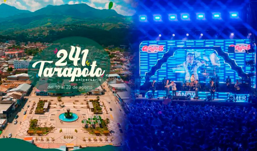 Grupo 5, en el aniversario de Tarapoto, generó gran algarabía. Foto: composición/captura Instagram/difusión Tarapoto Grupo 5, en el aniversario de Tarapoto, generó gran algarabía. Foto: composición/captura Instagram/difusión Tarapoto