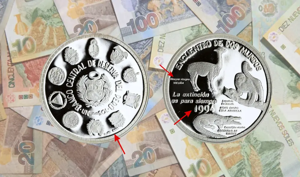 La moneda de 1 nuevo sol de 1994 tiene características particulares que la hacen única. Foto: composición LR/Numista