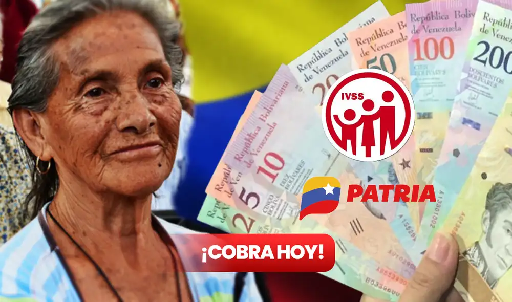 Este lunes 21 de agosto, se oficializó el pago de la pensión IVSS. Foto: composición LR/ IVSS/ Patria/ Freepik