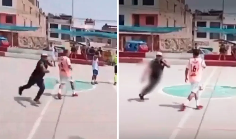 Imágenes del asesinato fueron registradas por una de las personas que observaban el campeonato. Foto: captura de Facebook. Imágenes del asesinato fueron registradas por una de las personas que observaban el campeonato. Foto: captura de Facebook.