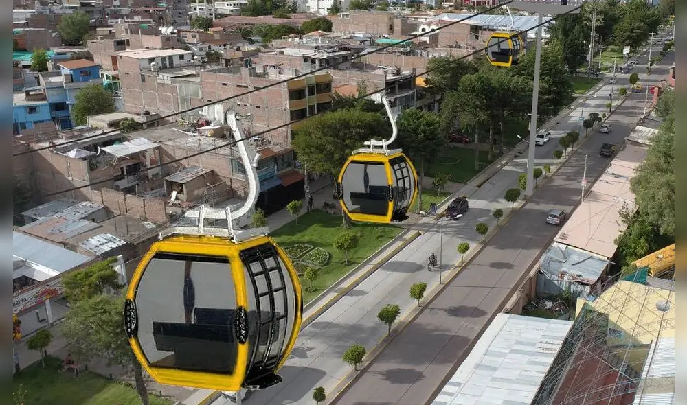 Teleféricos en Arequipa serían menos contaminantes en comparación al transporte vehicular. Foto: BN Américas/Referencia
