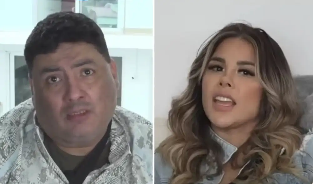 Alfredo Benavides no está contento con que Gabriela Serpa esté en el reality de Magaly Medina. Foto: composición LR/capturas de ATV - Video: ATV