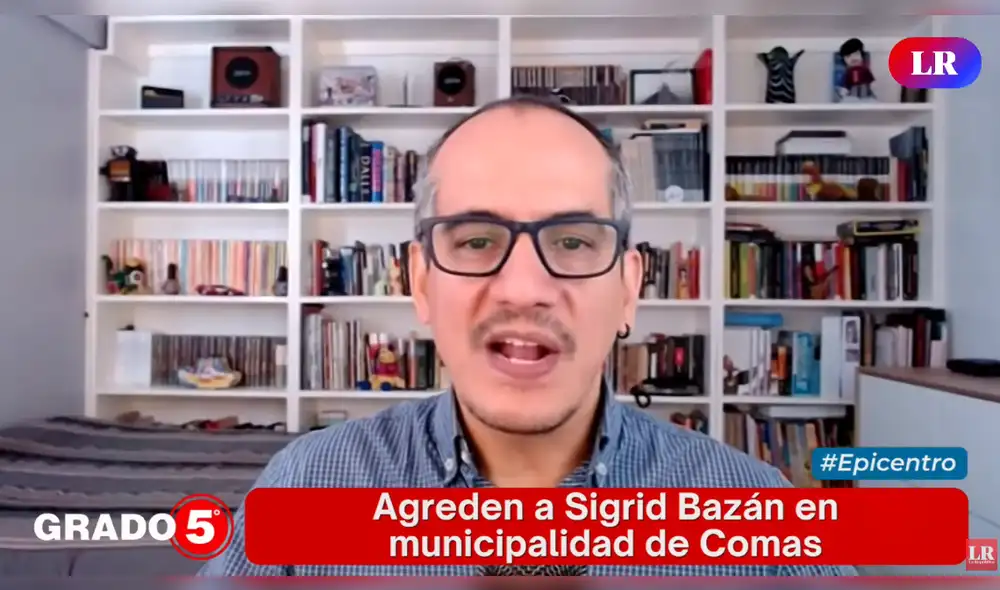 Gómez Fernandini se pronunció sobre agresiones a congresista Bazán. Foto: captura Grado 5