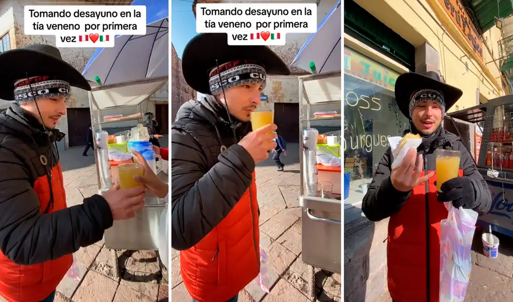 Usuarios aplaudieron que el turista pruebe todas las exquisiteces gastronómicas del Perú. Foto: composición LR/@Yulidaniele/TikTok Usuarios aplaudieron que el turista pruebe todas las exquisiteces gastronómicas del Perú. Foto: composición LR/@Yulidaniele/TikTok