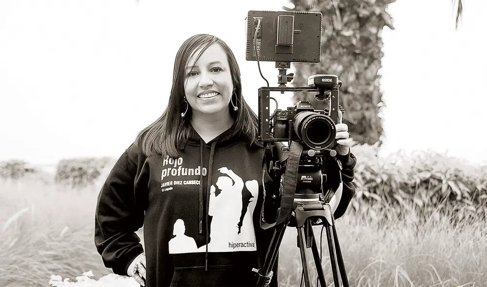 Maga Zevallos estuvo en el Festival de Cine de Lima. Foto: composiciónLR