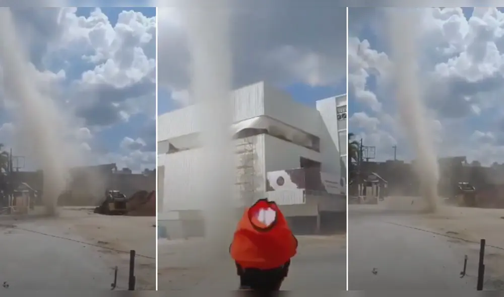 Fenómeno natural dejó asombrados a los obreros. Foto: composición LR/Senamhi - Video: Senamhi Fenómeno natural dejó asombrados a los obreros. Foto: composición LR/Senamhi - Video: Senamhi