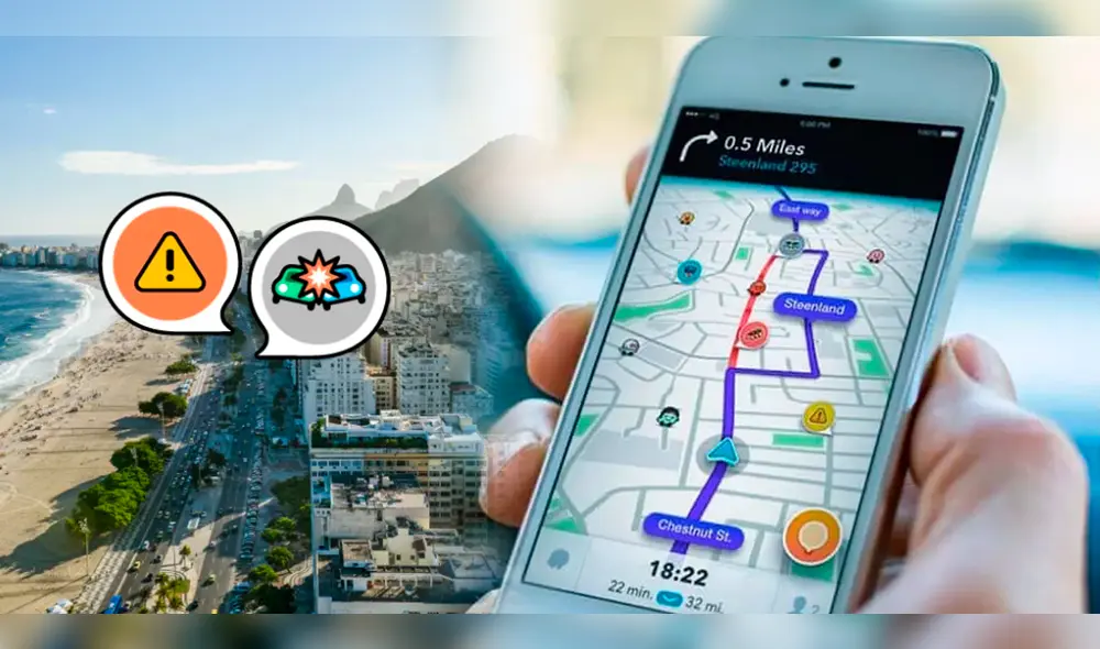 Waze es una de las aplicaciones de mapas que lidera el mercado de los equipos móviles. Foto: composición LR/Waze/Computer Hoy Waze es una de las aplicaciones de mapas que lidera el mercado de los equipos móviles. Foto: composición LR/Waze/Computer Hoy