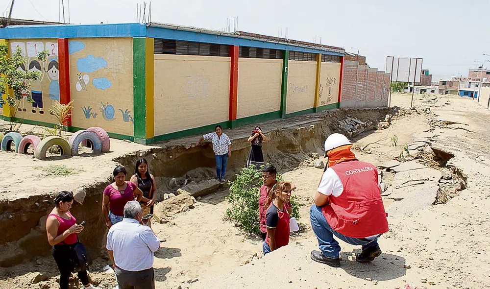 Riesgo. Lluvias pasadas causaron daños a varios colegios. Foto: difusión Riesgo. Lluvias pasadas causaron daños a varios colegios. Foto: difusión