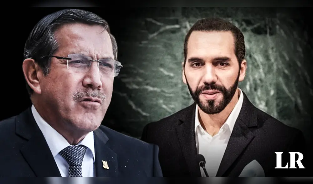 El ministro de Defensa, Jorge Chávez, consideró que el Perú puede "tomar lo mejor" del plan Bukele y de otros proyectos para combatir los actos delictivos. Foto: composición LR/ Fabrizio Oviedo.