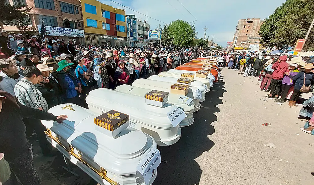 Justicia. En Juliaca dieron la orden de disparar a los manifestantes porque estos eran considerados “terroristas”. Foto: Liubomir Fernández/La República