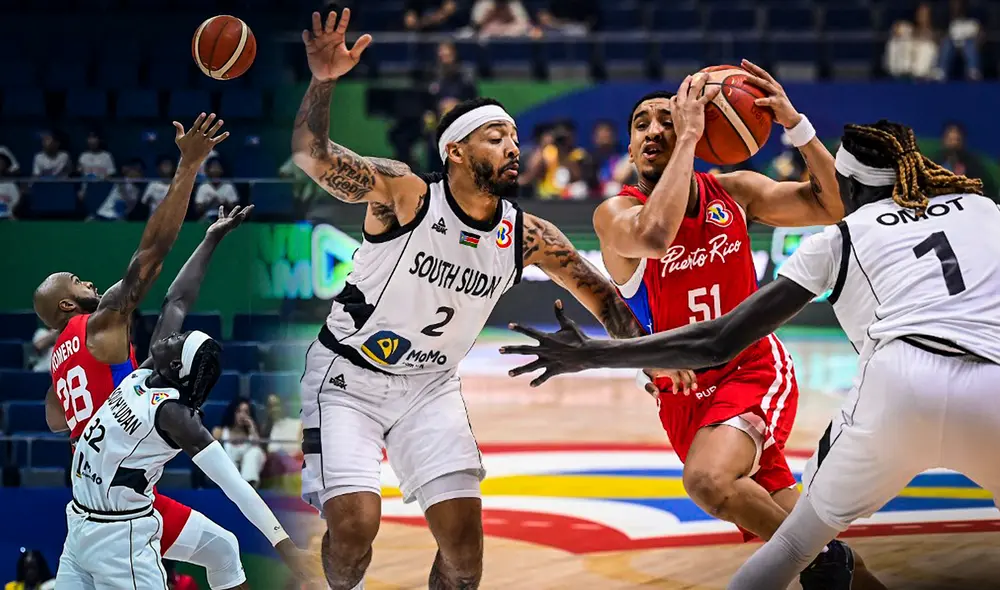 Puerto Rico le remontó el juego a Sudán del Sur en los últimos minutos. Foto: composición LR/AFP