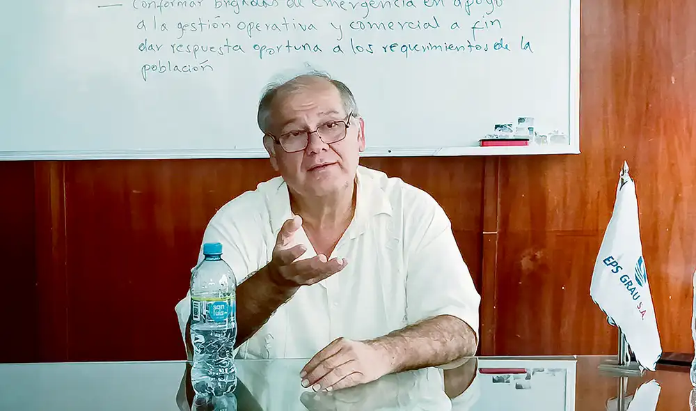 Drástica medida. El gerente Marco Tulio Vargas asegura que EPS Grau debería declararse formalmente en quiebra. Foto: Maribel Mendo/La República Drástica medida. El gerente Marco Tulio Vargas asegura que EPS Grau debería declararse formalmente en quiebra. Foto: Maribel Mendo/La República
