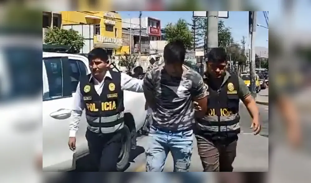 Universitario quedó detenido en la Divincri para investigaciones. Foto: captura/Leonela Aquino/La República - Video: Leonela Aquino/La República