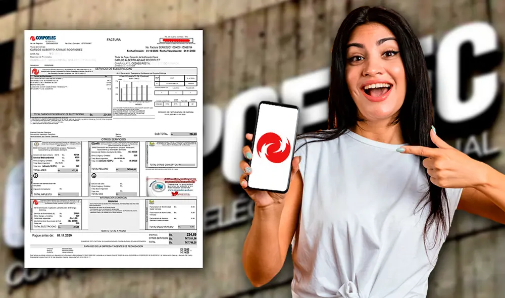 Consulta AQUÍ cómo revisar tu factura de Corpoelec por Internet. Foto: composición LR/Corpoelec/Noticias Barquisimeto | Freepik Consulta AQUÍ cómo revisar tu factura de Corpoelec por Internet. Foto: composición LR/Corpoelec/Noticias Barquisimeto | Freepik