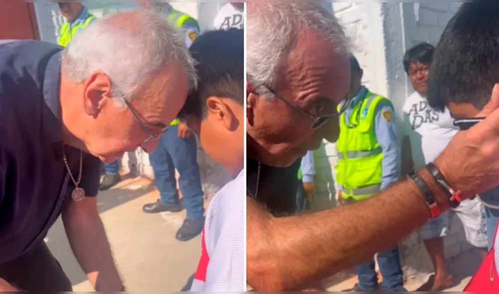 Gesto del uruguayo fue resaltado por los hinchas. Foto: captura deGustavo Peralta/GLR