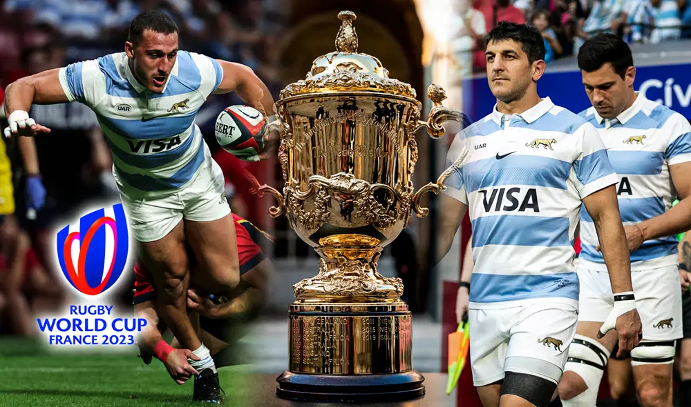 A tan pocos días del primer partido de los Pumas ante Inglaterra, anota dónde ver el Mundial de Rugby 2023 en Argentina. Foto: composición LR/Los Pumas/AFP/World Rugby