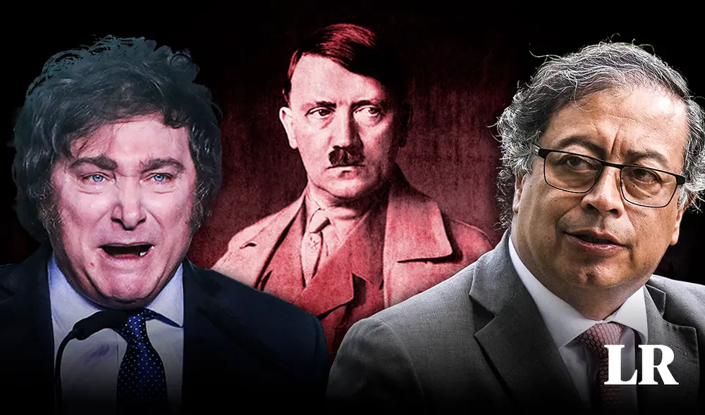 Javier Milei fue comparado con Hitler luego de unas duras críticas sobre el socialismo. Foto: composición LR/AFP/EFE