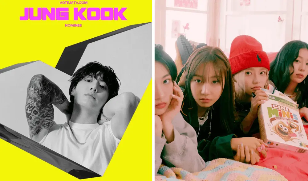 Dos meses después de debutar como solista con 'SEVEN', Jungkook de BTS entra en contienda por los MTV VMAs 2023. Esta es la lista completa de nominados a canción de verano. Foto: MTV/Hybe/Attrakt