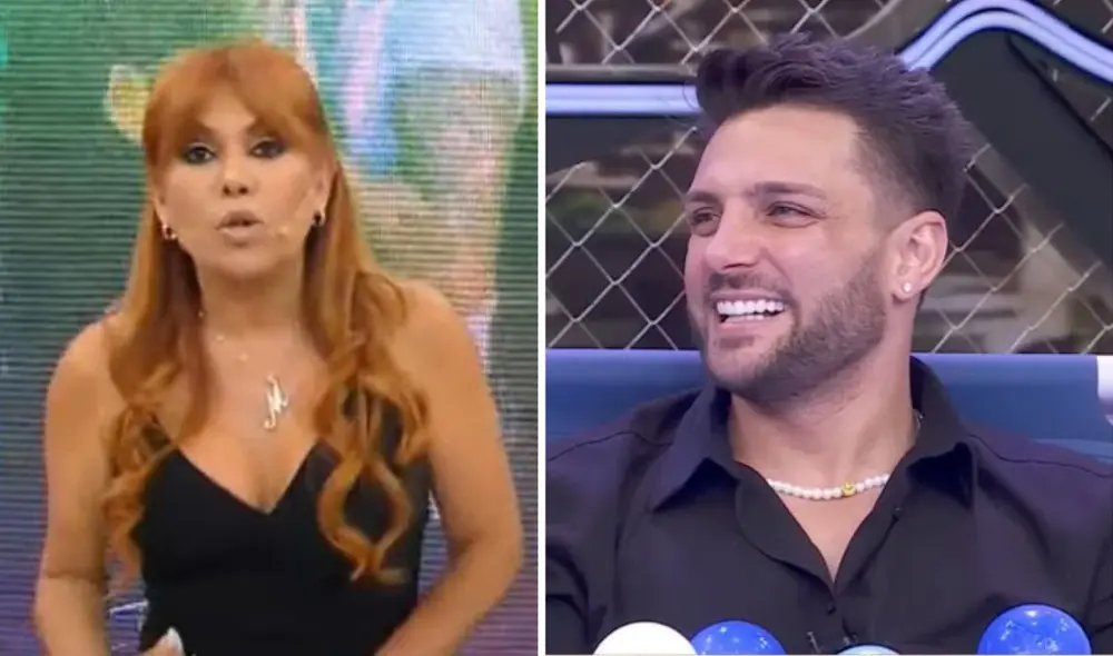 Nicola Porcella acusó a Magaly Medina de mandar cámaras a seguirlo en México. Foto: composición LR/Captura ATV/Captura YouTube