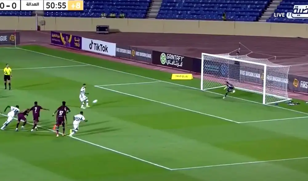 'Canchita' se estrena como goleador con su equipo en la Segunda División de Arabia. Foto: captura/KSA