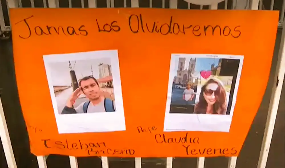 Comunidad escolar realizó una vigilia en memoria de los maestros fallecidos en el accidente. Foto y video: 24 horas