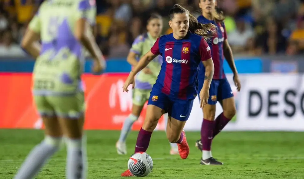 Barcelona ganó su partido amistoso y quedó listo para el inicio de la liga española femenina. Foto: Twitter.FC Barcelona Femení.