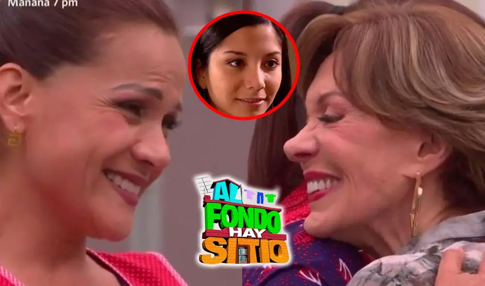 Luego de la noticia, Charo y Francesca se fundieron en un abrazo de felicidad en ‘Al fondo hay sitio’. Foto: composición LR/América TV