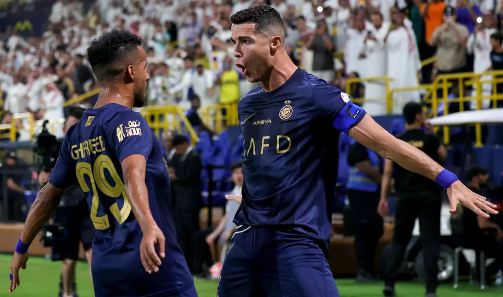 Cristiano Ronaldo es el goleador del Al Nassr en la Liga de Arabia Saudita. Foto: AFP