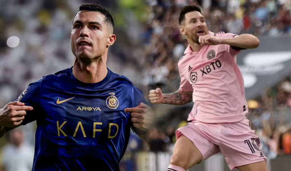 Cristiano Ronaldo volvió a anotar en la Liga Saudí mientras que Messi buscará hacer lo propio en la MLS. Foto: composición/MLS.
