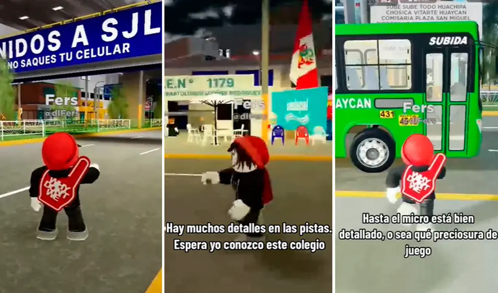 Los usuarios que viven en SJL se emocionaron al ver las calles de su distrito. Foto: composición LR/TikTok/@soyfers