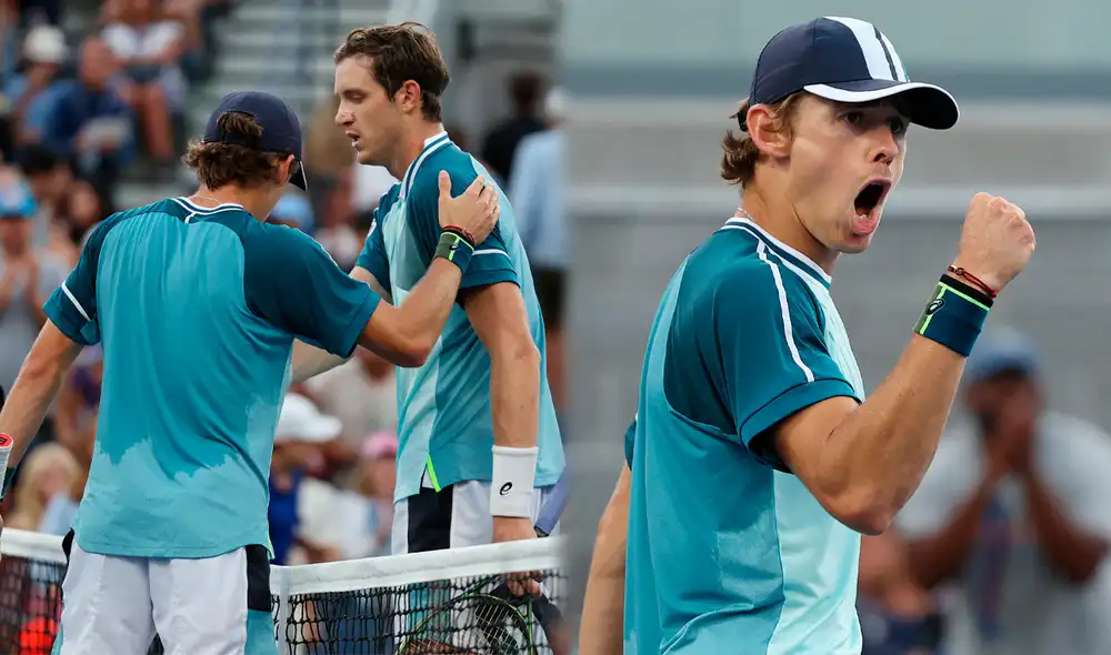 Álex de Miñaur se quedó con el pase a octavos de final. Foto: composición LR / AFP