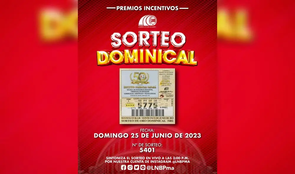 Lotería panamá domingo 3 de septiembre