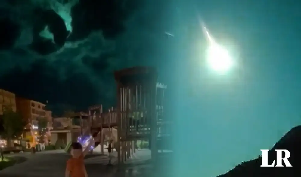 Los videos del objeto espacial cayendo del cielo se difundieron por redes sociales. Foto: composición LR